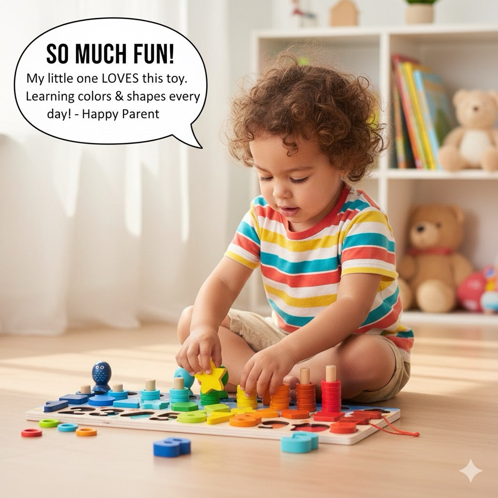 Woods | Develop skills - Montessori wooden play board