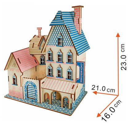 Wooden Montessori Toys – 3D Puzzle Blue Coast Resort