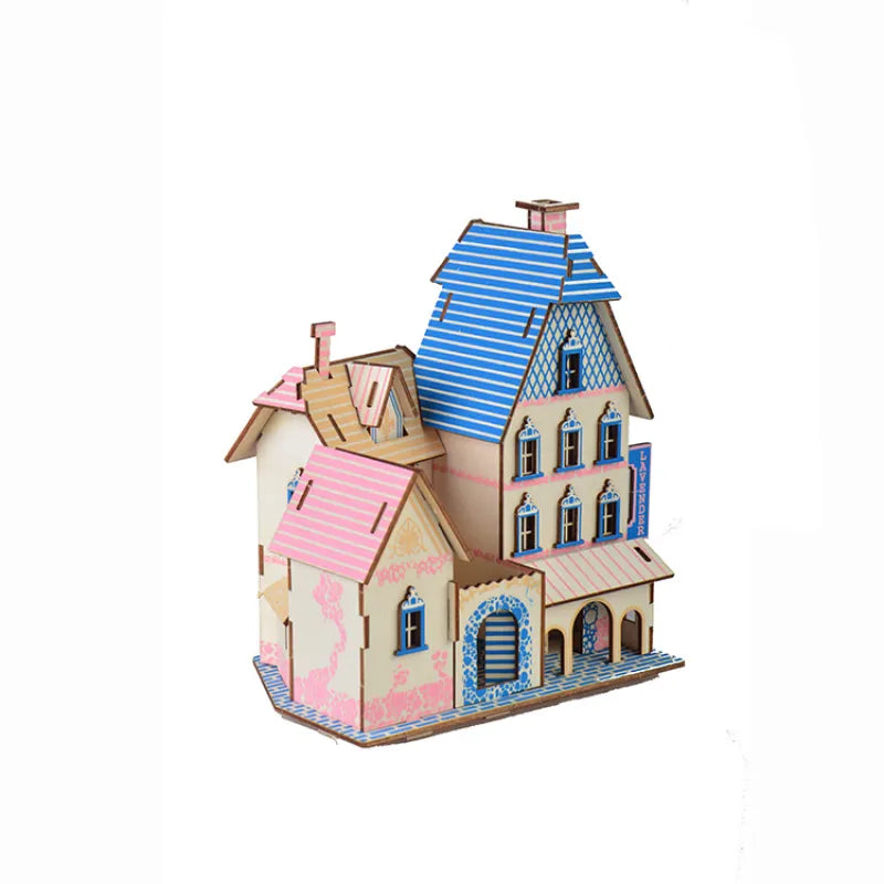 Wooden Montessori Toys – 3D Puzzle Blue Coast Resort