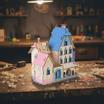 Wooden Montessori Toys – 3D Puzzle Blue Coast Resort