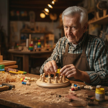 Wooden Chess Set Toddlers - Montessori Memory Game