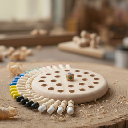 Wooden Chess Set Toddlers - Montessori Memory Game