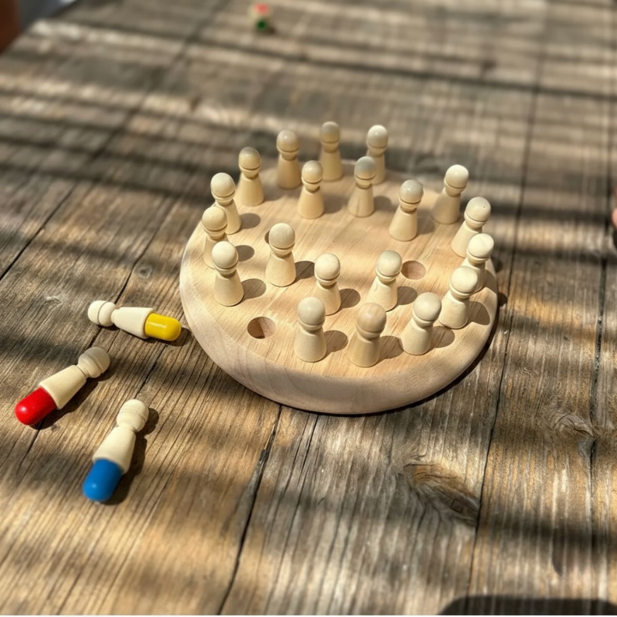 Wooden Chess Set Toddlers - Montessori Memory Game