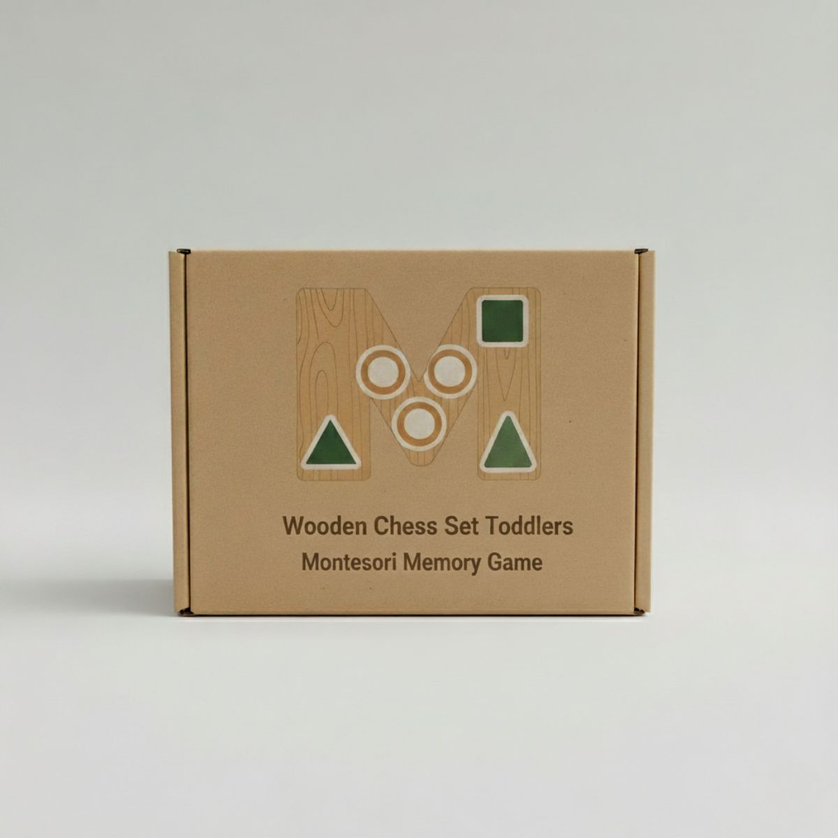 Wooden Chess Set Toddlers - Montessori Memory Game