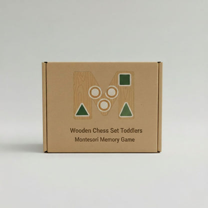 Wooden Chess Set Toddlers - Montessori Memory Game
