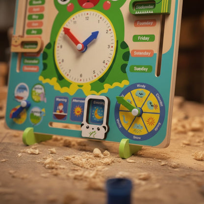 Wooden Weather & Time Calendar - Montessori Toy