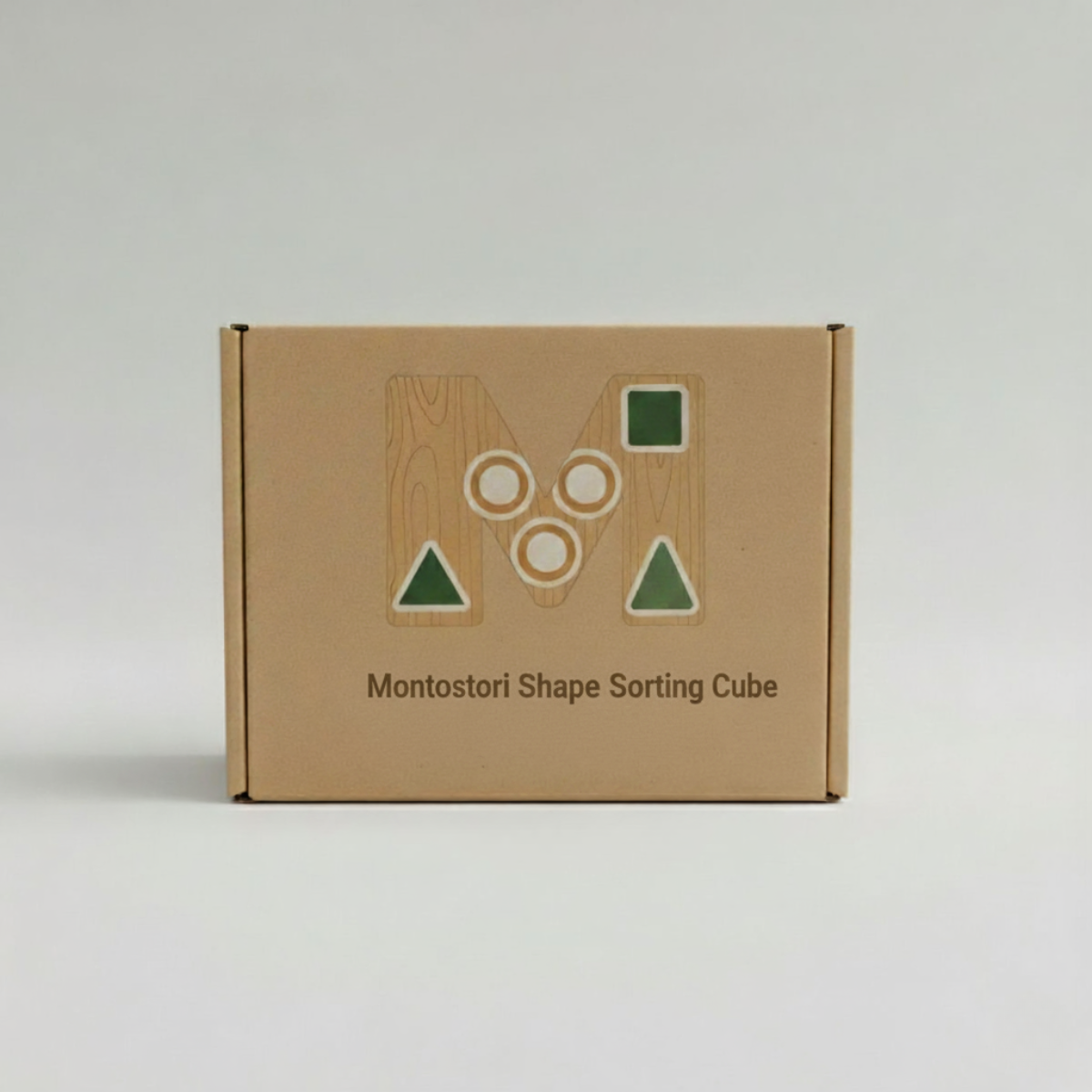 Montessori Shape Sorting Cube – Wooden Educational Toy for Toddlers & Kids