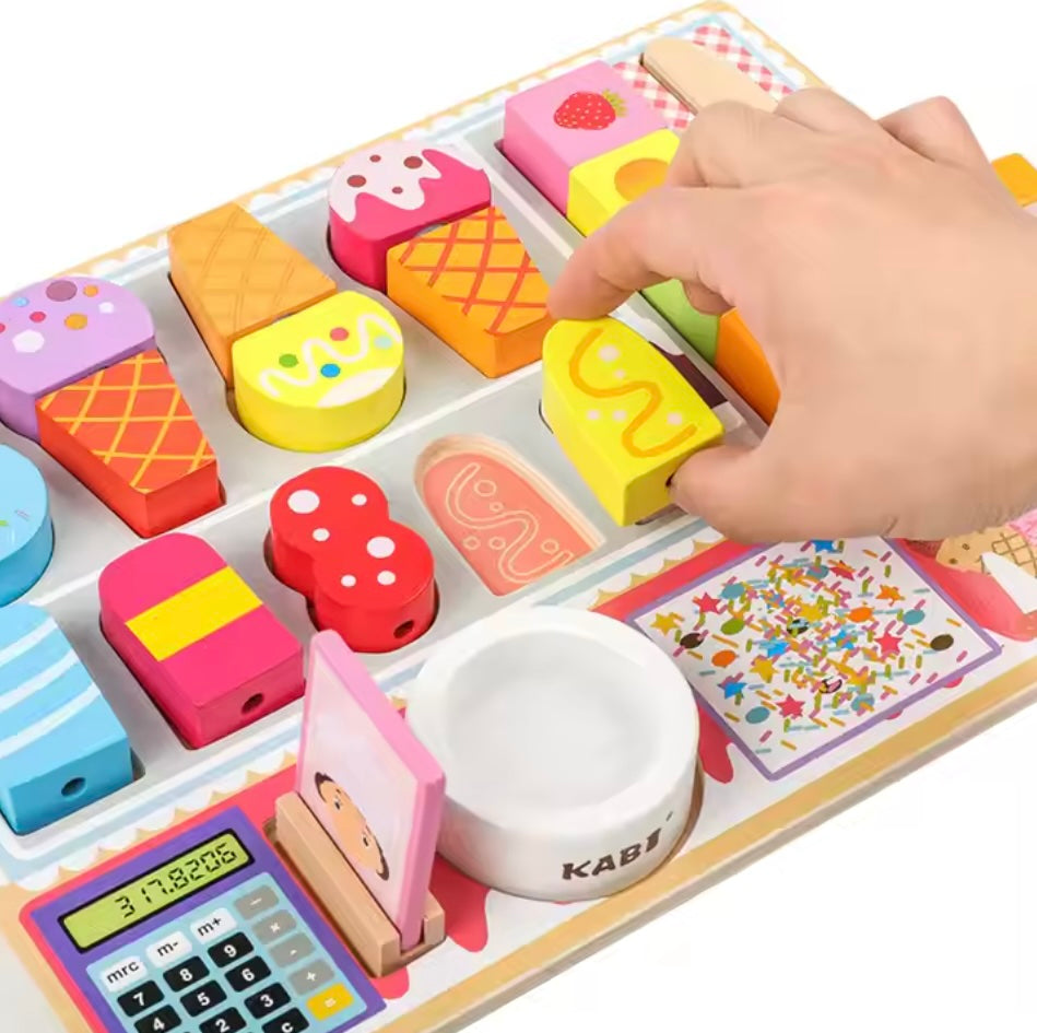 Wooden Montessori Toys - Ice Cream Shop