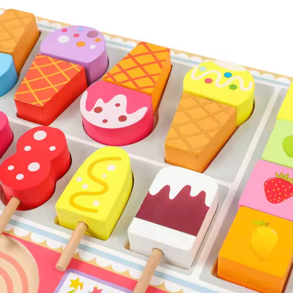 Wooden Montessori Toys - Ice Cream Shop