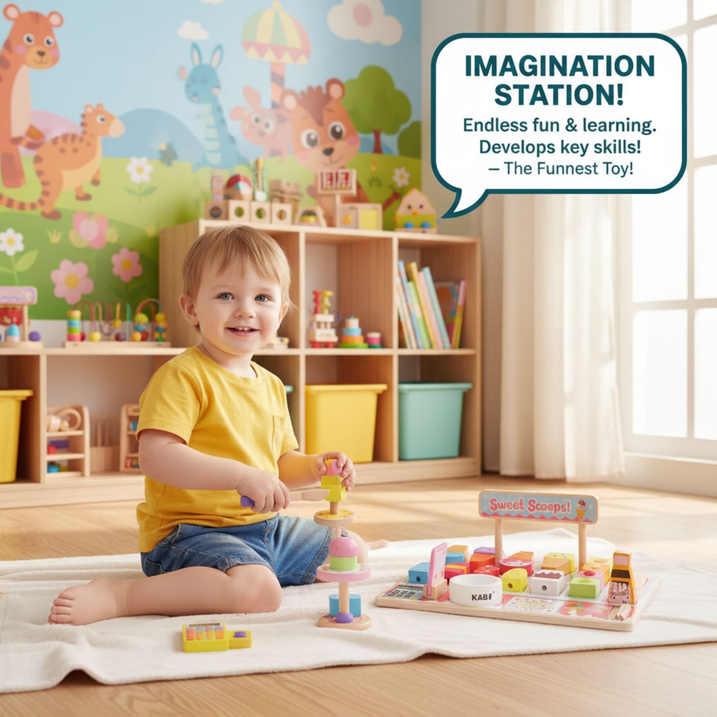 Wooden Montessori Toys - Ice Cream Shop