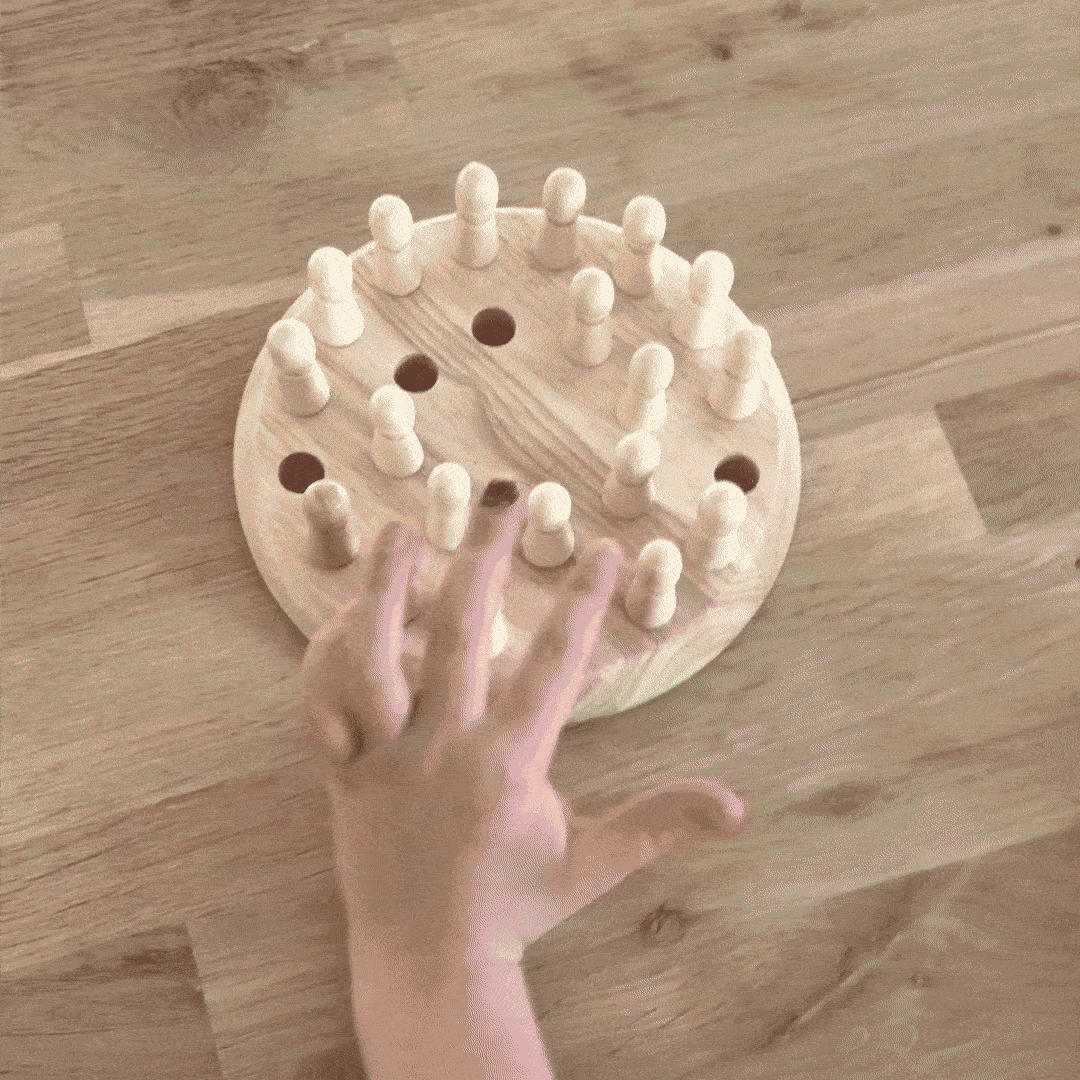 Wooden Chess Set Toddlers - Montessori Memory Game