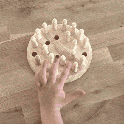 Wooden Chess Set Toddlers - Montessori Memory Game