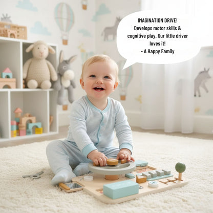 Wooden Montessori Toys - Toddlers Steering Wheel