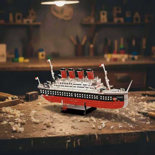 Wooden Montessori Toys – 3D Puzzle Titanic