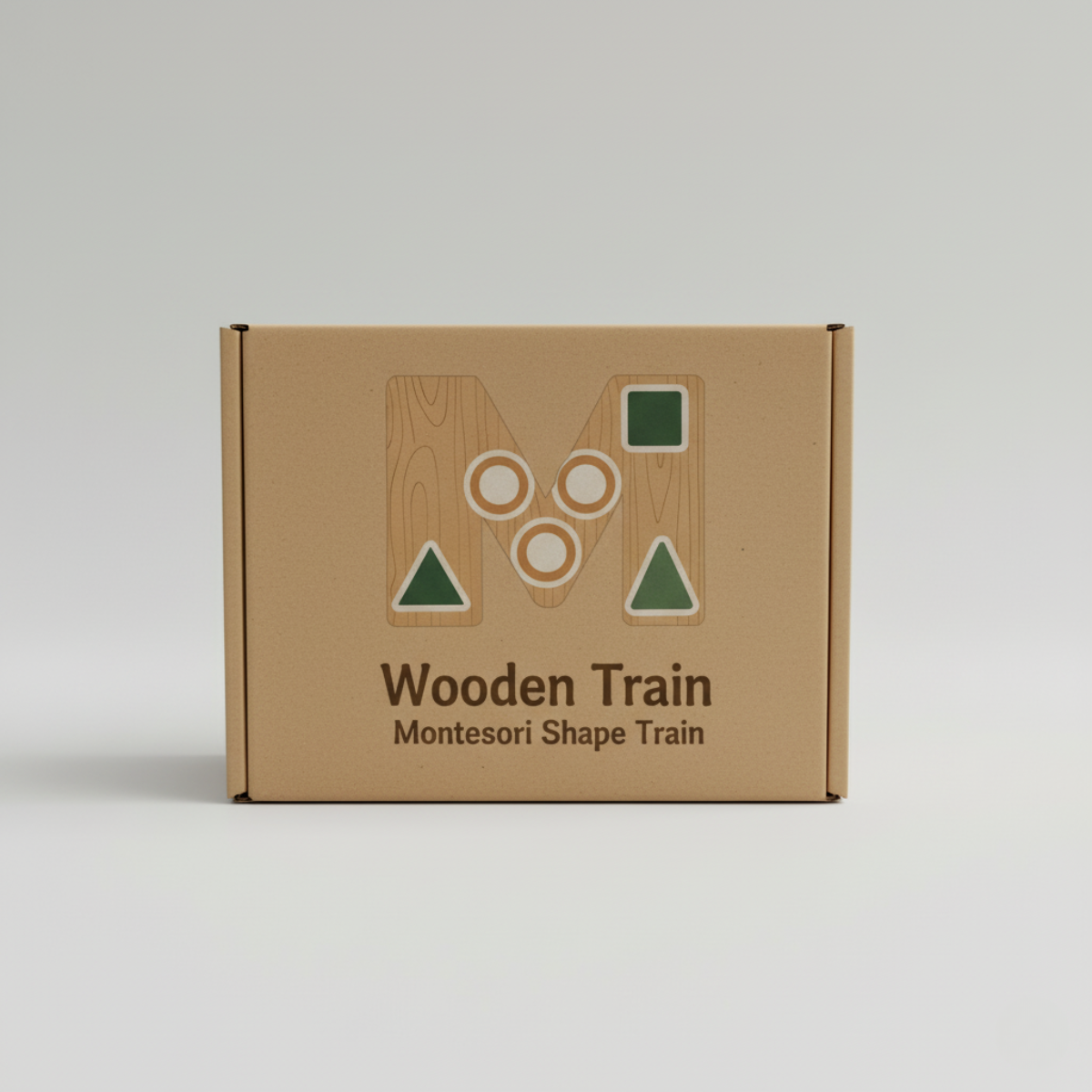 Wooden Train - Montessori Shape Train