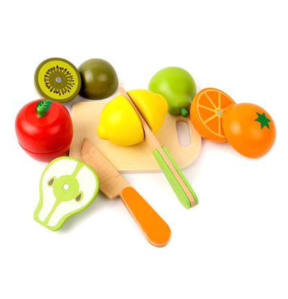Wooden Montessori Toys -  Fruits and Vegetables Set (8pcs)