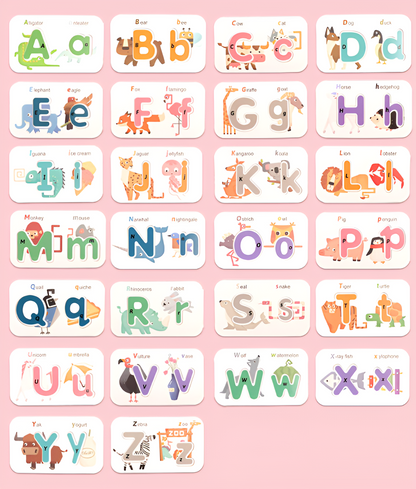 Wooden Alphabet and Number Flash Cards for Kids – Educational Learning Toy