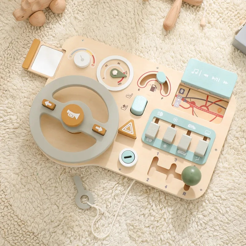 Wooden Montessori Toys - Toddlers Steering Wheel